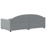 vidaXL Lit de repos gris clair 90x190 cm tissu