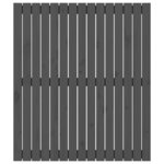 vidaXL Tête de lit murale Gris 95 5x3x110 cm Bois massif de pin