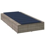 vidaXL Transat avec coussin flottant gris résine tressée