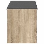 vidaXL Banc d'entrée avec coussin Chêne Sonoma 83 x 38 x 45 cm