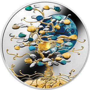 Monnaie CITRINE Tree of Luck 1 Oz Argent 1$ Niue 2026 (PRÉCOMMANDE)