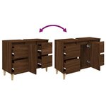vidaXL Meuble d'évier chêne marron 80x33x60 cm bois d'ingénierie