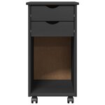 vidaXL Cabinet roulant Gris 34 x 39 x 65 5 cm Pin massif