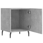 vidaXL Table de chevet gris béton 40x40x50 cm bois d’ingénierie