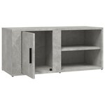 vidaXL Meuble TV Gris béton 80x31 5x36 cm Bois d'ingénierie