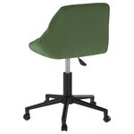 vidaXL Chaise pivotante de salle à manger Vert foncé Velours