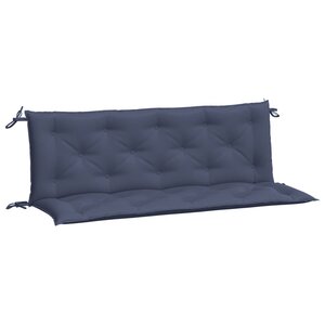 vidaXL Coussins de banc de jardin lot de 2 bleu marine 150x50x7 cm