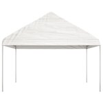 vidaXL Belvédère avec toit blanc 13 38x4 08x3 22 m polyéthylène
