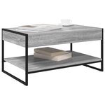 vidaXL Table basse Gris Sonoma 80 x 50 x 40 cm Bois d'ingénierie