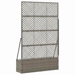 vidaXL Cache-pot de jardin Gris 105 x 30 x 170 cm Métal