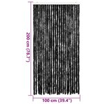 vidaXL Rideau anti-mouches anthracite 100x200 cm chenille