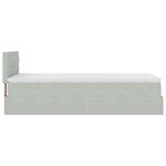 vidaXL Cadre de lit ottoman avec matelas gris clair 80x200 cm velours