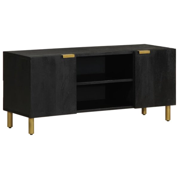 vidaXL Meuble TV noir 105x33x46 cm bois d'ingénierie