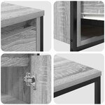 vidaXL Ensemble de mobilier de salle de bain 3 Pièces Gris sonoma et Noir