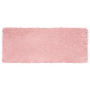 vidaXL Tapis en fausse Tafalla Rose 80 x 200 cm Polyester
