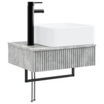 vidaXL Basin de lavage mural Gris béton 50 x 41 x 39 cm