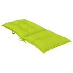 vidaXL Coussins de chaise de jardin à dossier haut lot de 2 vert vif