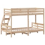 vidaXL Lit superposé 90x200/120x200 cm bois de pin massif