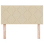 vidaXL Tête de lit avec des lumières à LED Réglable Crème 90 cm tissu