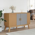 vidaXL Buffet OLDEN gris et marron 114x43x73 5 cm bois massif de pin