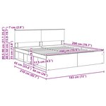 vidaXL Cadre de lit Sonoma 180 x 200 cm Bois d'ingénierie
