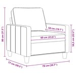 vidaXL Fauteuil Crème 60 cm Tissu