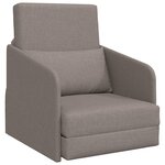 vidaXL Canapé-Lit de Sol 2-en-1 Taupe 65x80x83 cm Tissu