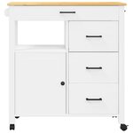 vidaXL Chariot de cuisine MONZA 84x40x88 5 cm bois massif de pin