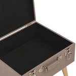 vidaXL Tabourets de rangement lot de 3 Marron Tissu