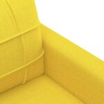 vidaXL Canapé à 2 places Jaune clair 120 cm Tissu