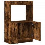 vidaXL Buffet haut chêne fumé 63x33x100 cm bois d'ingénierie