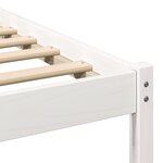 vidaXL Cadre de lit Blanc 90 x 190 cm Bois massif en pin