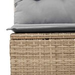 vidaXL Ensemble de canapé de jardin 10 Pièces Beige polyrotin