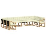 vidaXL Ensemble de canapés d'extérieur 10 Pièces Blanc et crème