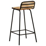 vidaXL Chaises de bar lot de 2 bois de manguier solide