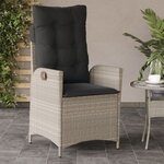 vidaXL Chaises inclinables jardin lot de 2 et coussins résine tressée