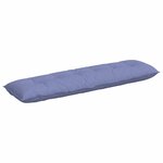 vidaXL Coussin de Dos Bleu denim 180 x 19 x 50 cm tissu