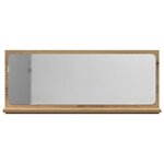 Miroir de salle de bain vidaXL en chêne artisanal 90x10 5x37 cm en bois d'ingénierie