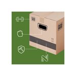 Pack and Move - Lot 40 cartons déménagement stockage standard - 60 x 30 x 30 cm - Poignées renforcées - 2 adhésifs offerts