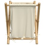 vidaXL Panier à linge blanc crème 45x55x63 5 cm bambou