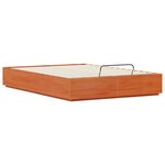 vidaXL Cadre de lit ottoman Brun Ciré 120 x 200 cm Pin massif