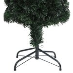 vidaXL Arbre de Noël artificiel mince et support 180 cm fibre optique