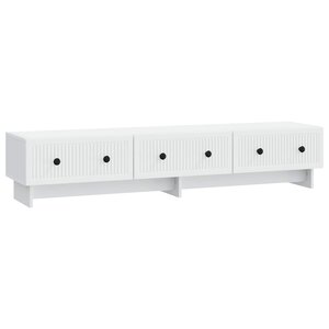 vidaXL Meuble TV Blanc 147 x 34 5 x 30 cm Bois d'ingénierie