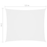 vidaXL Voile de parasol tissu oxford rectangulaire 2x3 5 m blanc