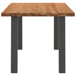 vidaXL Table à manger marron clair bois de chêne massif rectangulaire