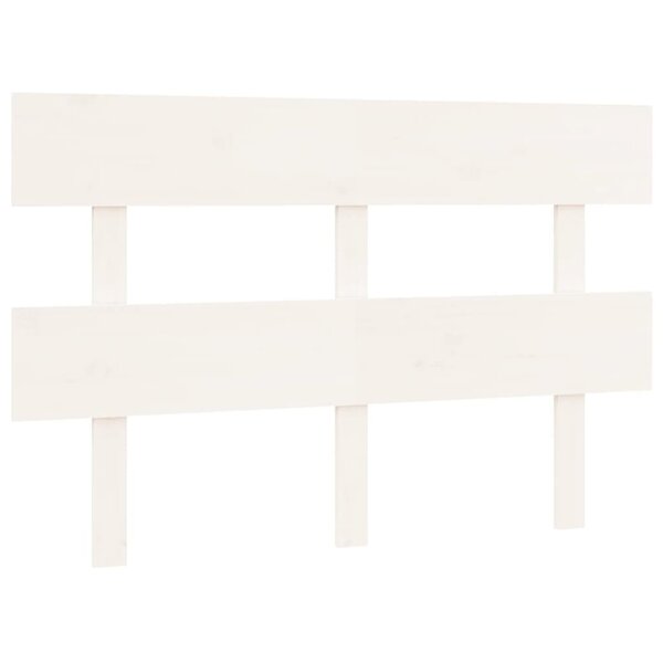 vidaXL Tête de lit Blanc 124x3x81 cm Bois massif de pin