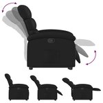 vidaXL Fauteuil inclinable Noir Similicuir