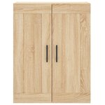 vidaXL Buffet haut Chêne sonoma 69 5x34x180 cm Bois d'ingénierie
