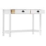vidaXL Table console Hill avec 2 tiroirs 110x45x74 cm Bois pin massif