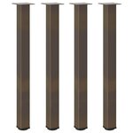 vidaXL Pieds de table de bar 4 pièces Acier naturel 90-92 cm Acier
